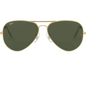 Ray Ban Large size Glass G-15 Green lenses Metal Frame Aviator Glasses RB2026